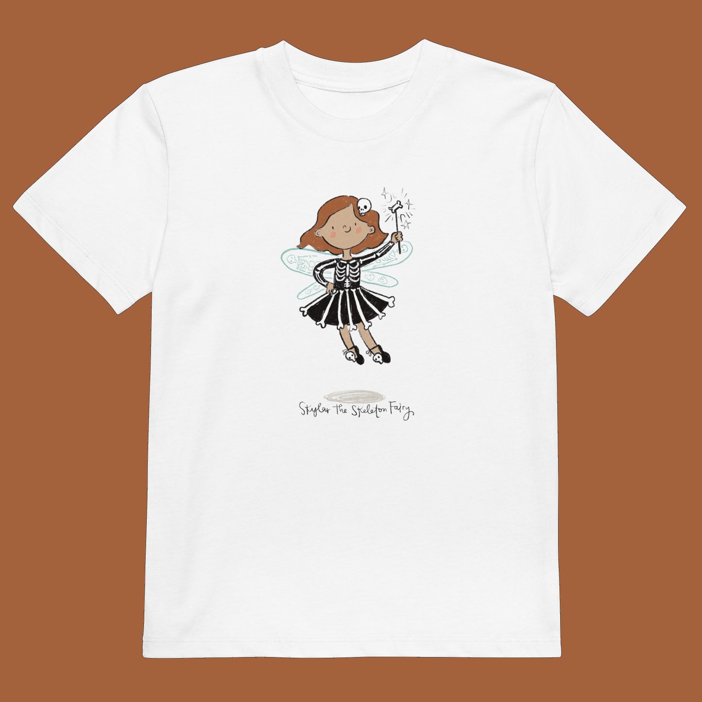 Skylar the Skeleton Fairy Organic Cotton Kids Tee