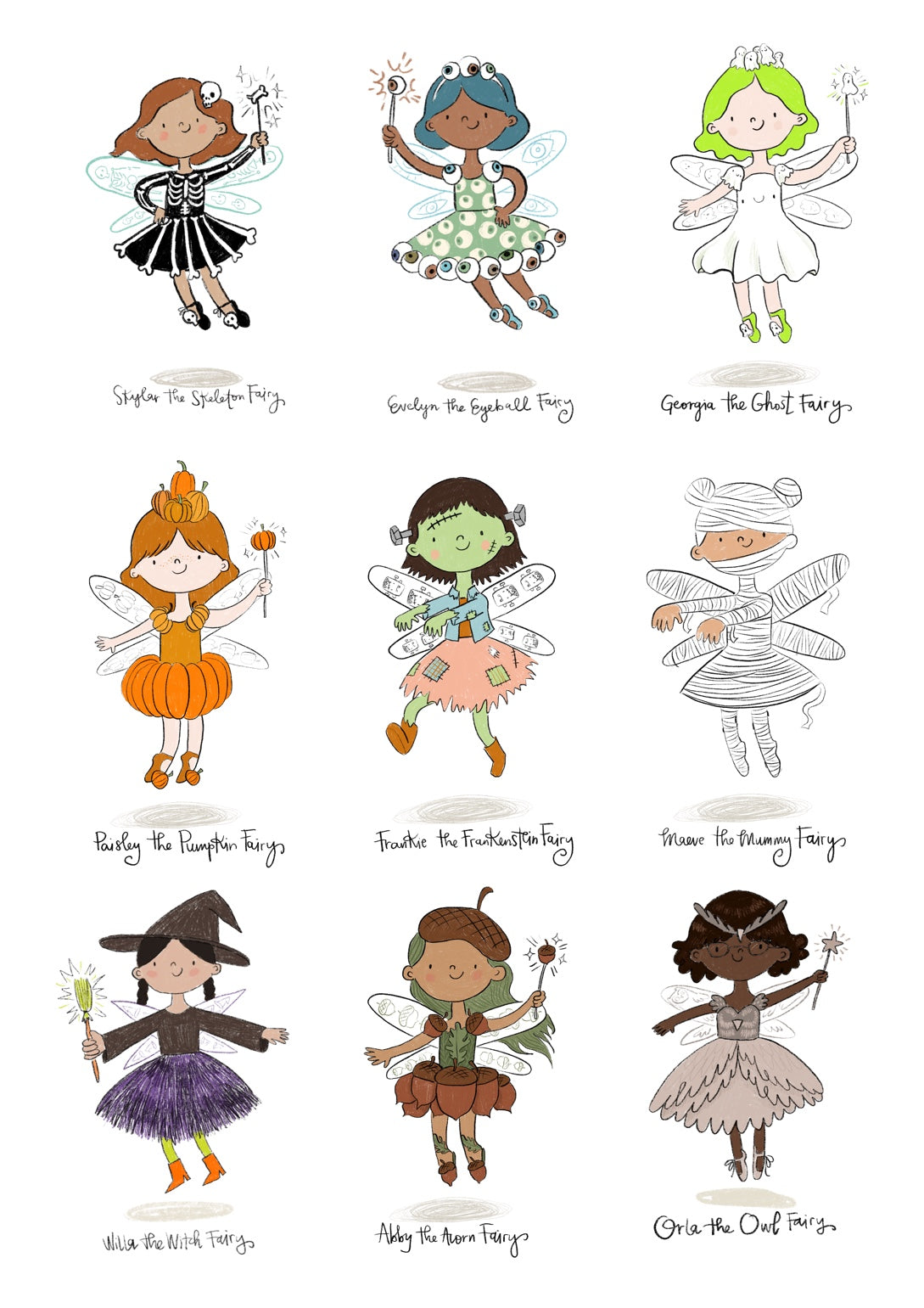 The Halloween Everything Fairies Colouring Pages Printable PDF